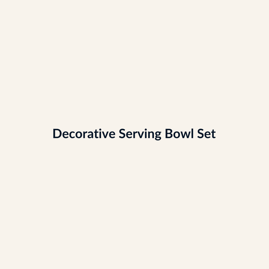 Decorative Serving Bowl Set