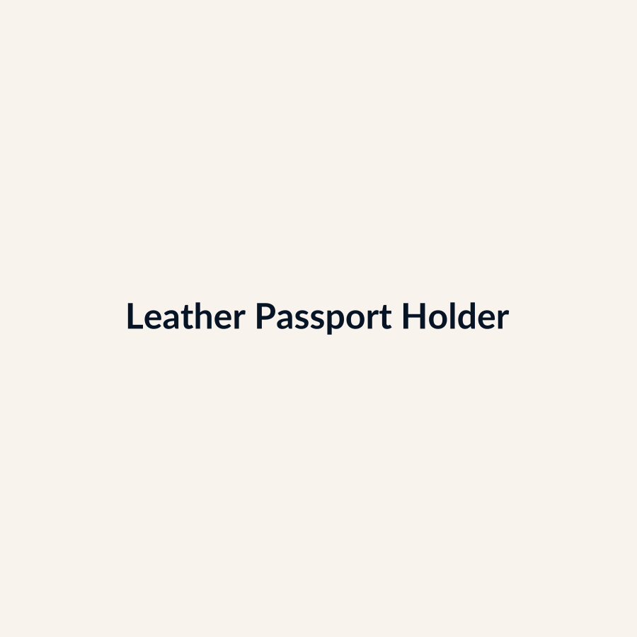 Leather Passport Holder