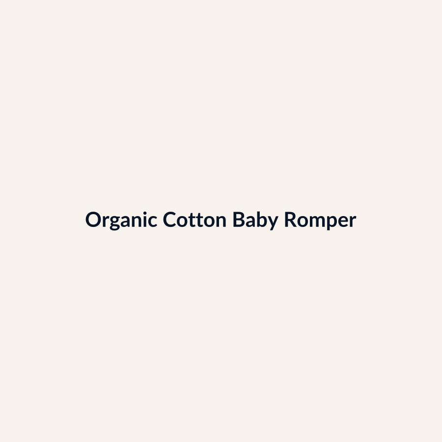 Organic Cotton Baby Romper